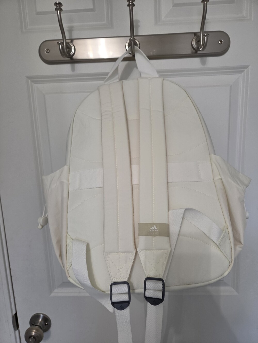 Adidas Weekender Backpack Travel Durable Bag Off White Laptop School Gym Bag - Picture 6 of 10